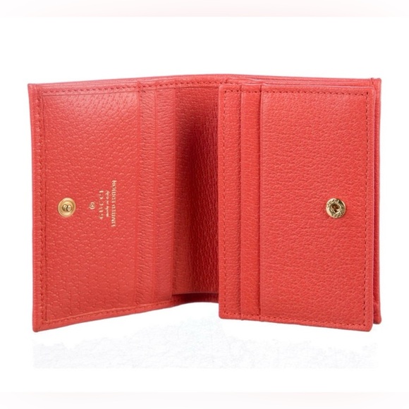 *NIB* Gucci Flora Print Canvas Compact Wallet - Picture 4 of 7